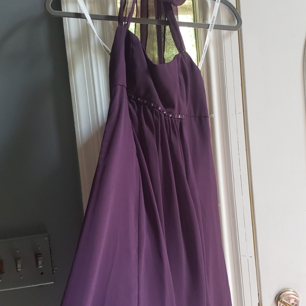 Youth brides maid dress plum purple